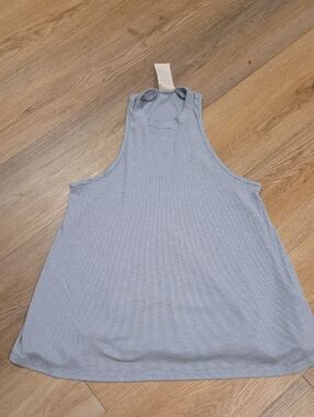 Free People Light Blue Ribbed Halter Tank